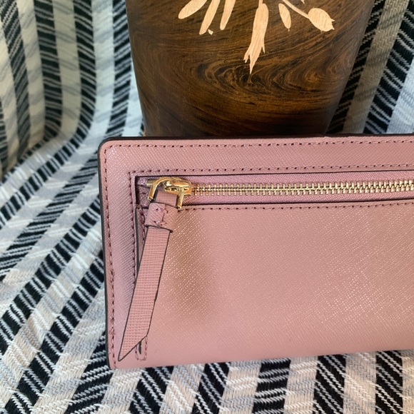 Large slim bifold wallet Kate spade dusty peony - Picture 2 of 4